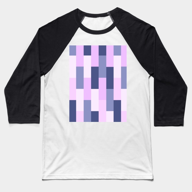 Purple and Pink Brick Pattern Baseball T-Shirt by OneThreeSix